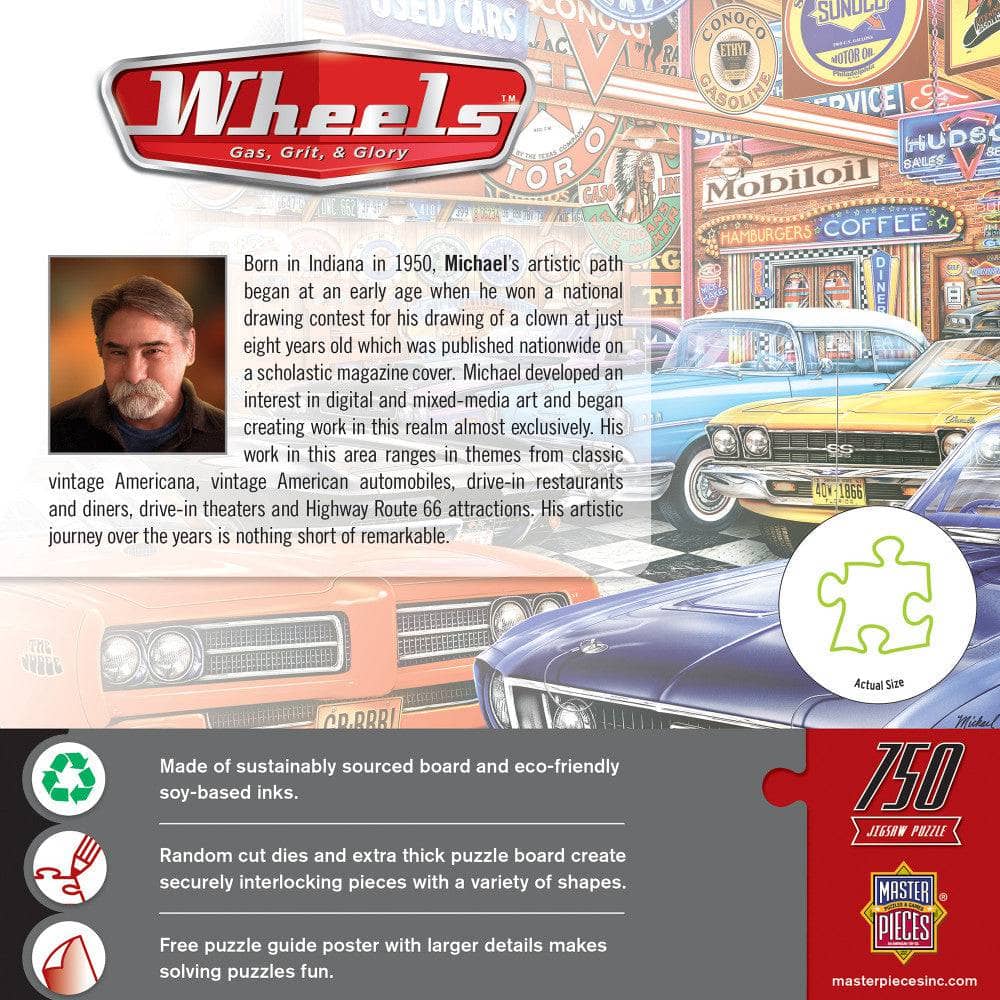 Wheels - Gas, Grit & Glory 750 Piece Jigsaw Puzzle (ONLINE ORDER ONLY)