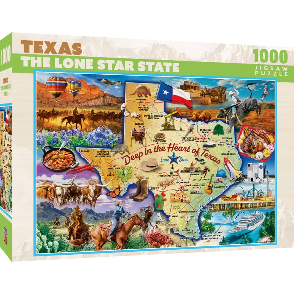 Texas - The Lone Star State 1000 Piece Jigsaw Puzzle (ONLINE ORDER ONLY)