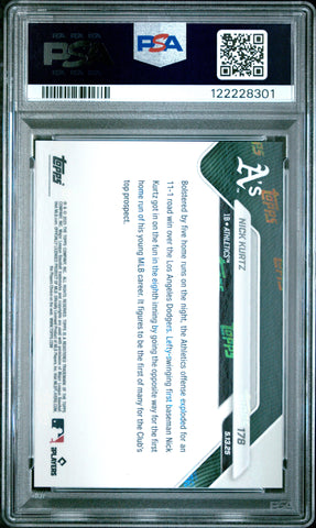 Graded 2025 Topps Now Nick Kurtz #178 Rookie RC Baseball Card PSA 10 Gem Mint (ONLINE ORDER ONLY)