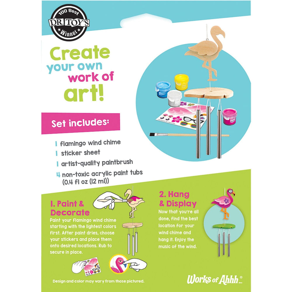 Flamingo Wind Chime Wood Craft & Paint Kit (ONLINE ORDER ONLY)