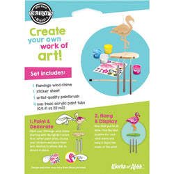 Flamingo Wind Chime Wood Craft & Paint Kit (ONLINE ORDER ONLY)