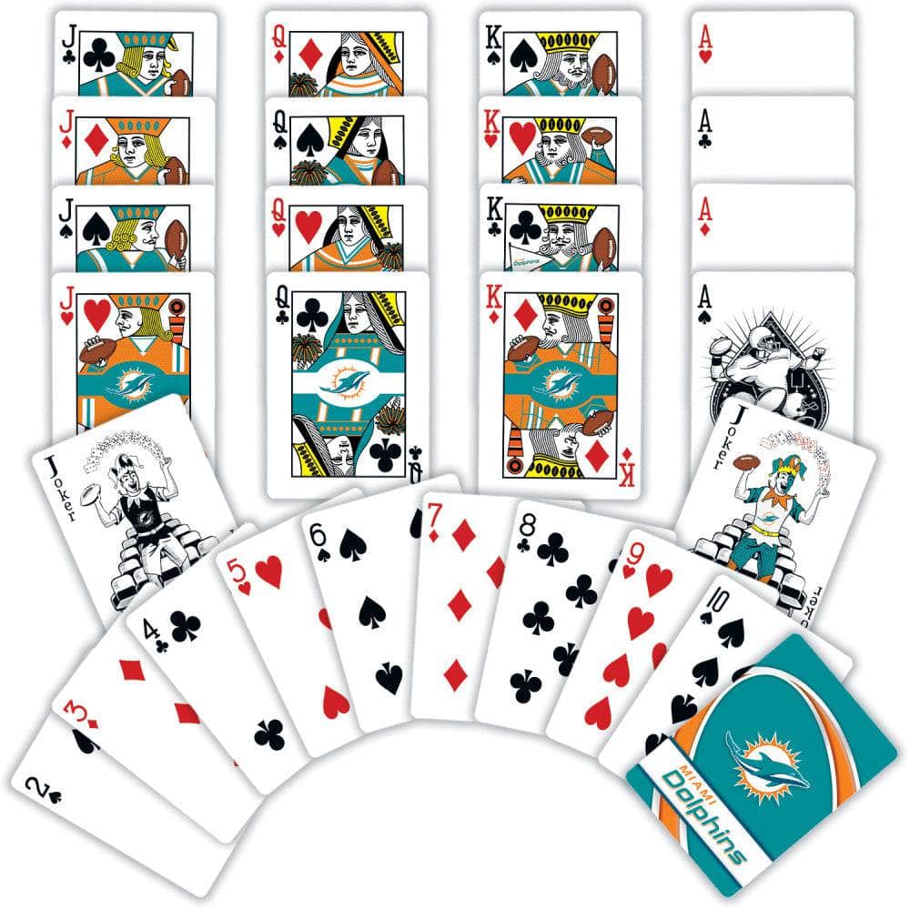 Miami Dolphins Playing Cards - 54 Card Deck (ONLINE ORDER ONLY)
