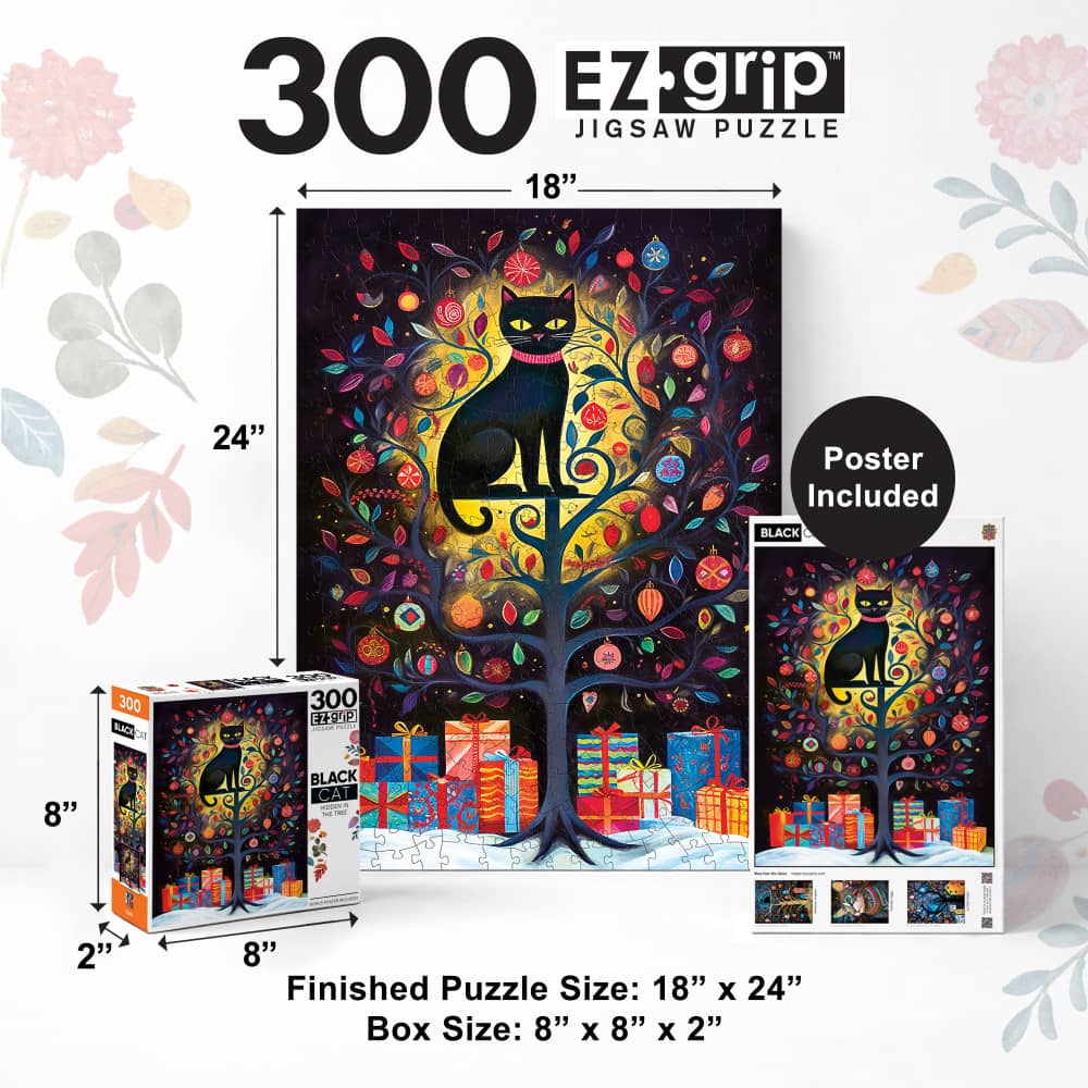 Black Cats - Hidden in the Tree 300 Piece EZ Grip Jigsaw Puzzle