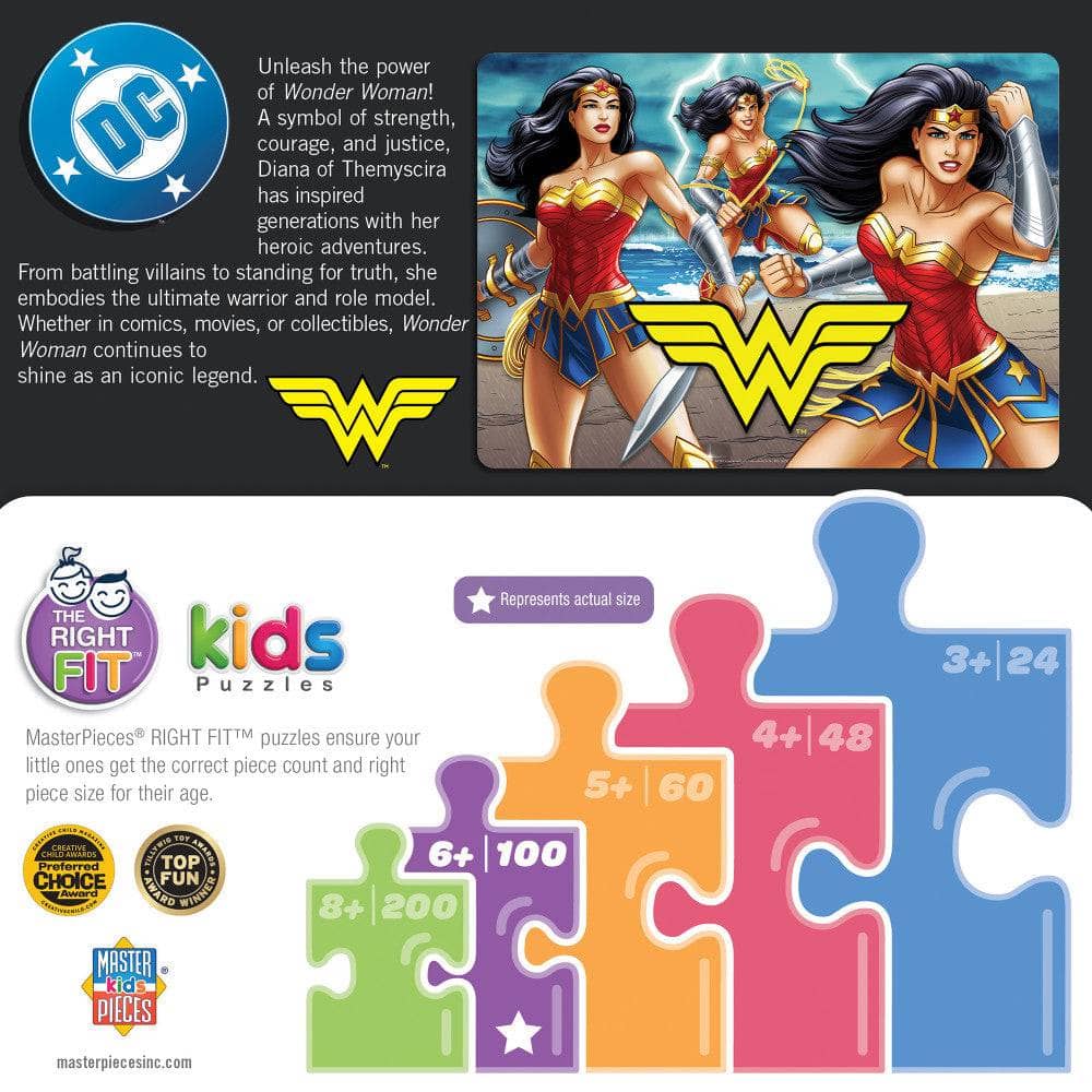 Wonder Woman - Truth, Love, & Justice 100 Piece Jigsaw Puzzle (ONLINE ORDER ONLY)