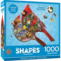 Shapes - Cardinals 1000 Piece Shaped Jigsaw Puzzle (ONLINE ORDER ONLY)