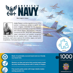 America's Navy - Blue Angels in Unison 1000 Piece Jigsaw Puzzle (ONLINE ORDER ONLY)