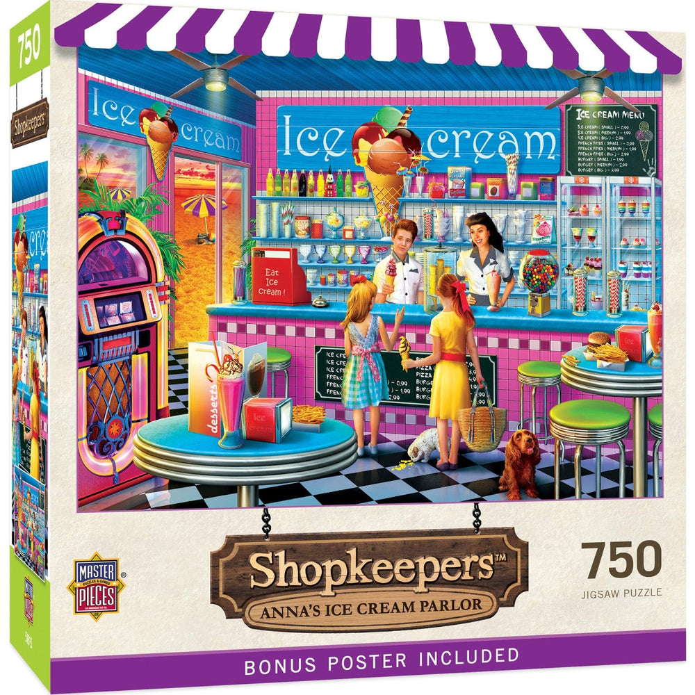 Shopkeepers - Anna's Ice Cream Parlor 750 Piece Jigsaw Puzzle (ONLINE ORDER ONLY)