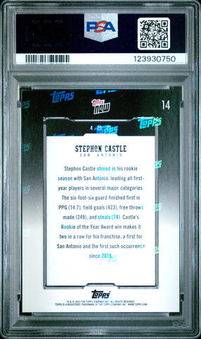 Graded 2024 Topps Now Stephon Castle #14 Rookie RC Basketball Card PSA 10 Gem Mint (ONLINE ORDER ONLY)