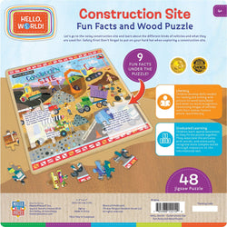 Hello, World! - Construction Site 48 Piece Wood Jigsaw Puzzle (ONLINE ORDER ONLY)