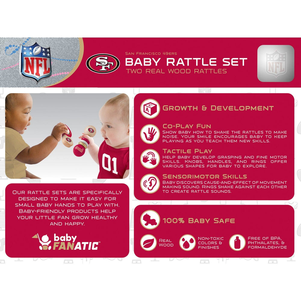 San Francisco 49ers - Baby Rattles 2-Pack (ONLINE ORDER ONLY)
