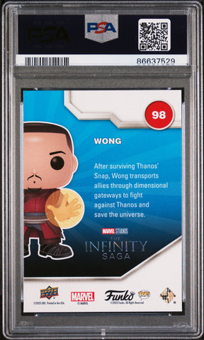 2023 UPPER DECK FUNKO POP MARVEL  WONG PLATINUM #98  PSA 10 (Online Order Only)
