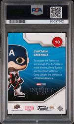 2023 UPPER DECK FUNKO POP MARVEL  CAPTAIN AMERICA  #13  PSA 10 (Online Order Only)