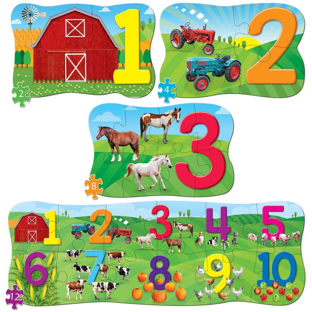 123's - Educational 4-Pack Jigsaw Puzzles (ONLINE ORDER ONLY)