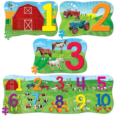 123's - Educational 4-Pack Jigsaw Puzzles (ONLINE ORDER ONLY)