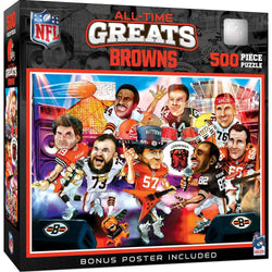 Cleveland Browns - All Time Greats 500 Piece Jigsaw Puzzle (ONLINE ORDER ONLY)