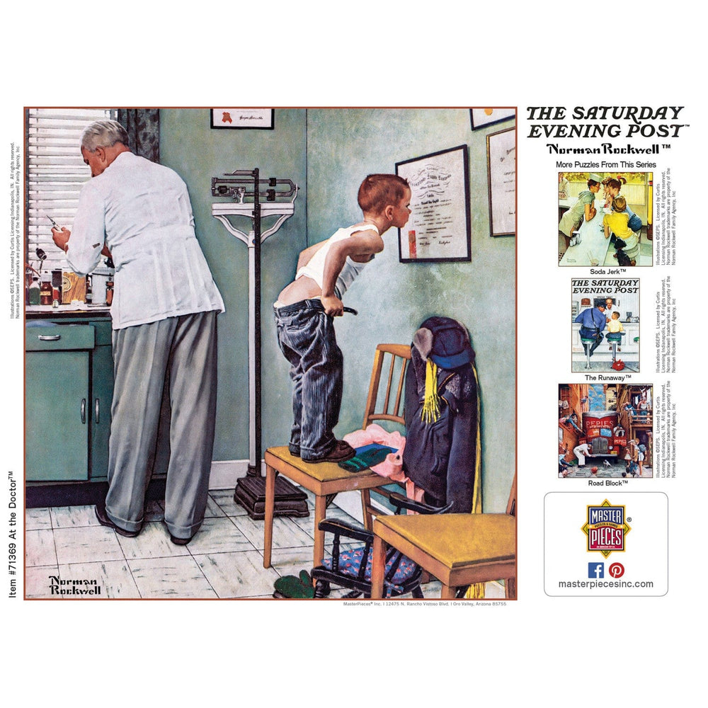 Saturday Evening Post - At the Doctor 1000 Piece Jigsaw Puzzle (ONLINE ORDER ONLY)