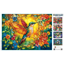 Stained Glass - Glorious Hummingbird 1000 Piece Jigsaw Puzzle (ONLINE ORDER ONLY)