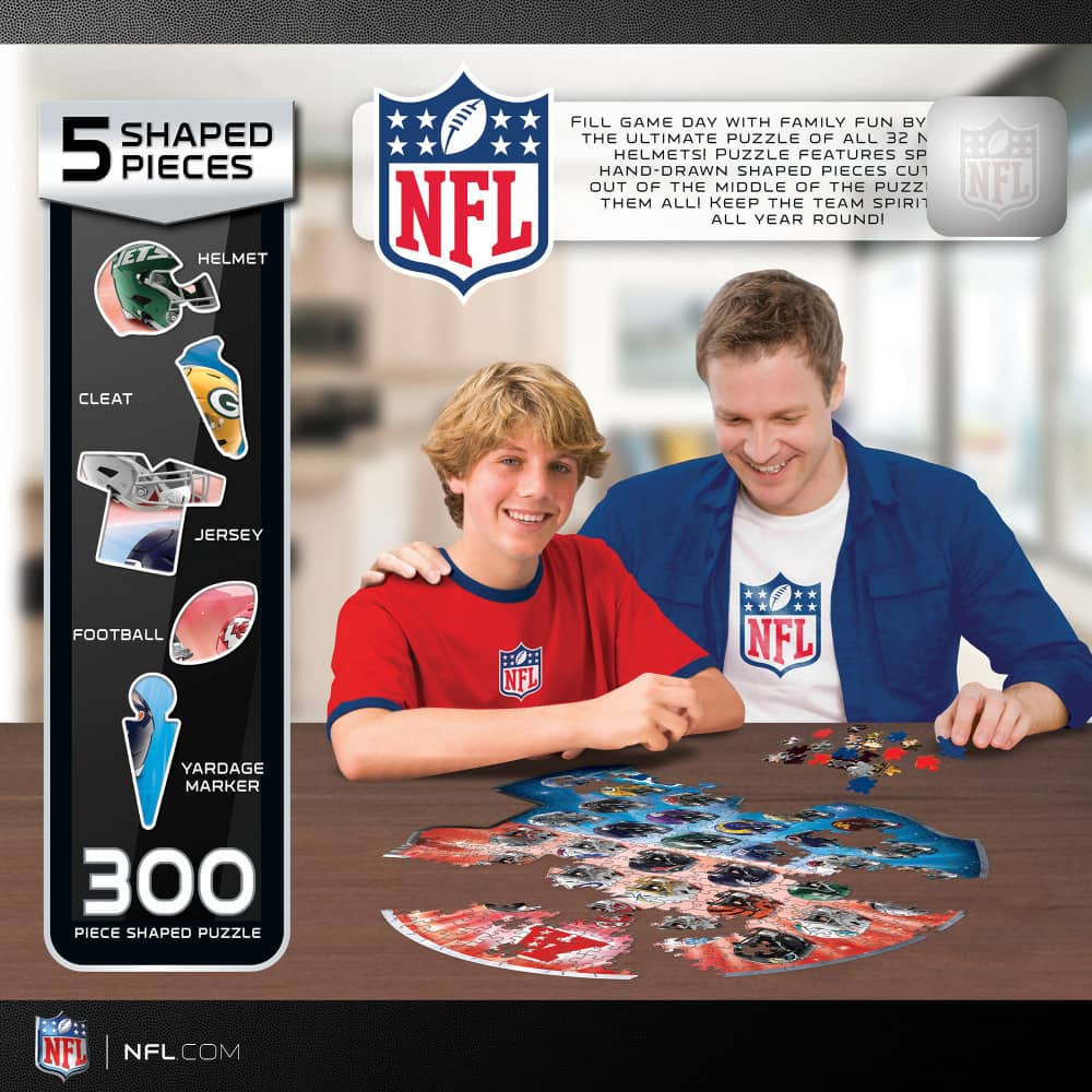 NFL - Teams Helmet 300 Piece Shaped Jigsaw Puzzle
