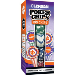 Clemson Tigers 100 Piece Poker Chips (ONLINE ORDER ONLY)
