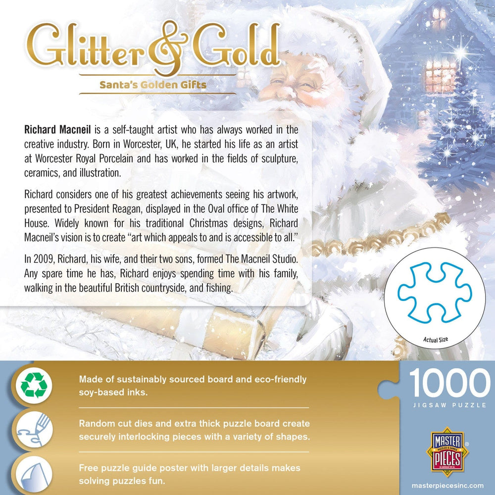 Glitter & Gold - Santa's Golden Gifts 1000 Piece Jigsaw Puzzle (ONLINE ORDER ONLY)