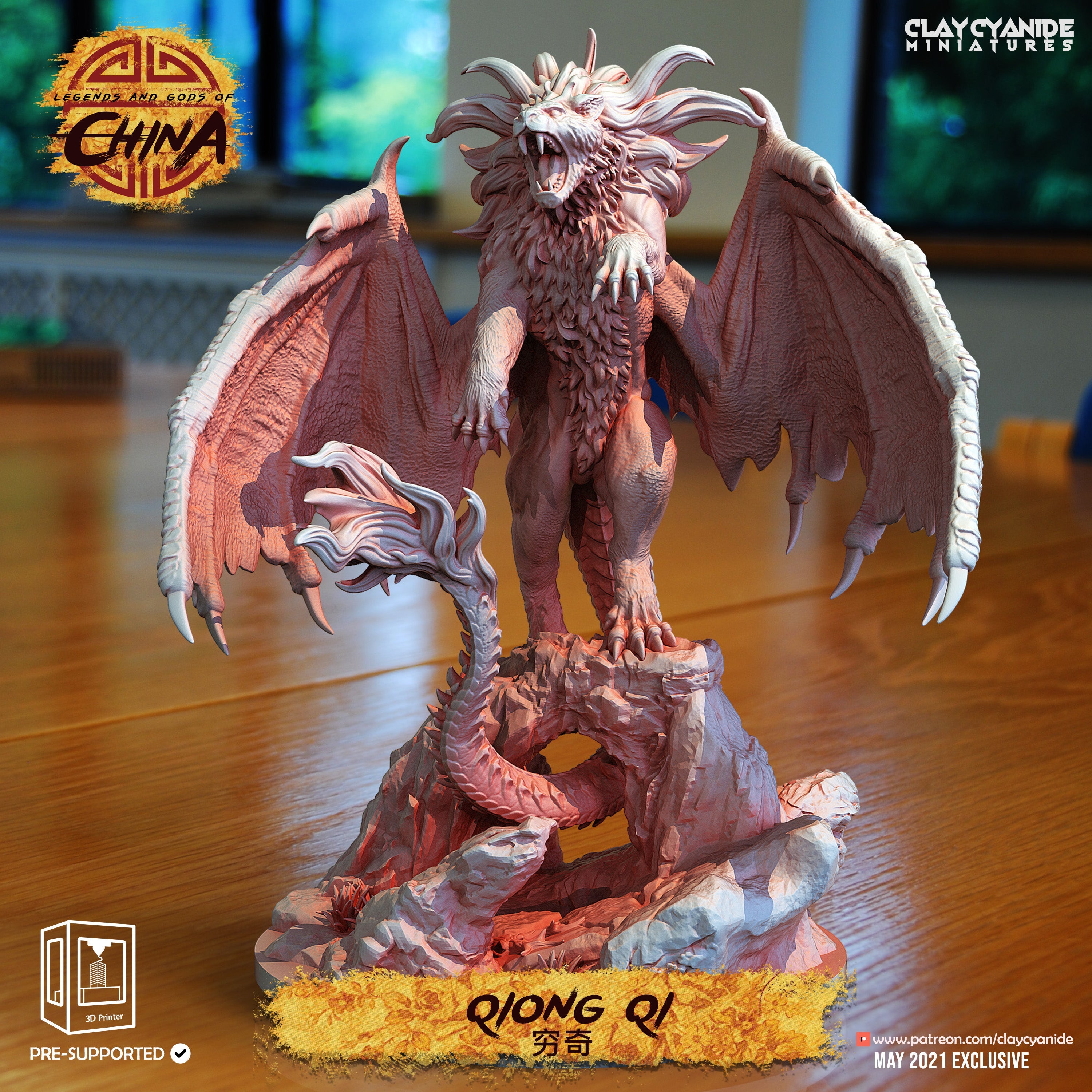 3D Printed Clay Cyanide Qjong Qi Legends and Gods Of China 28 32 mm D&D (Online Only)