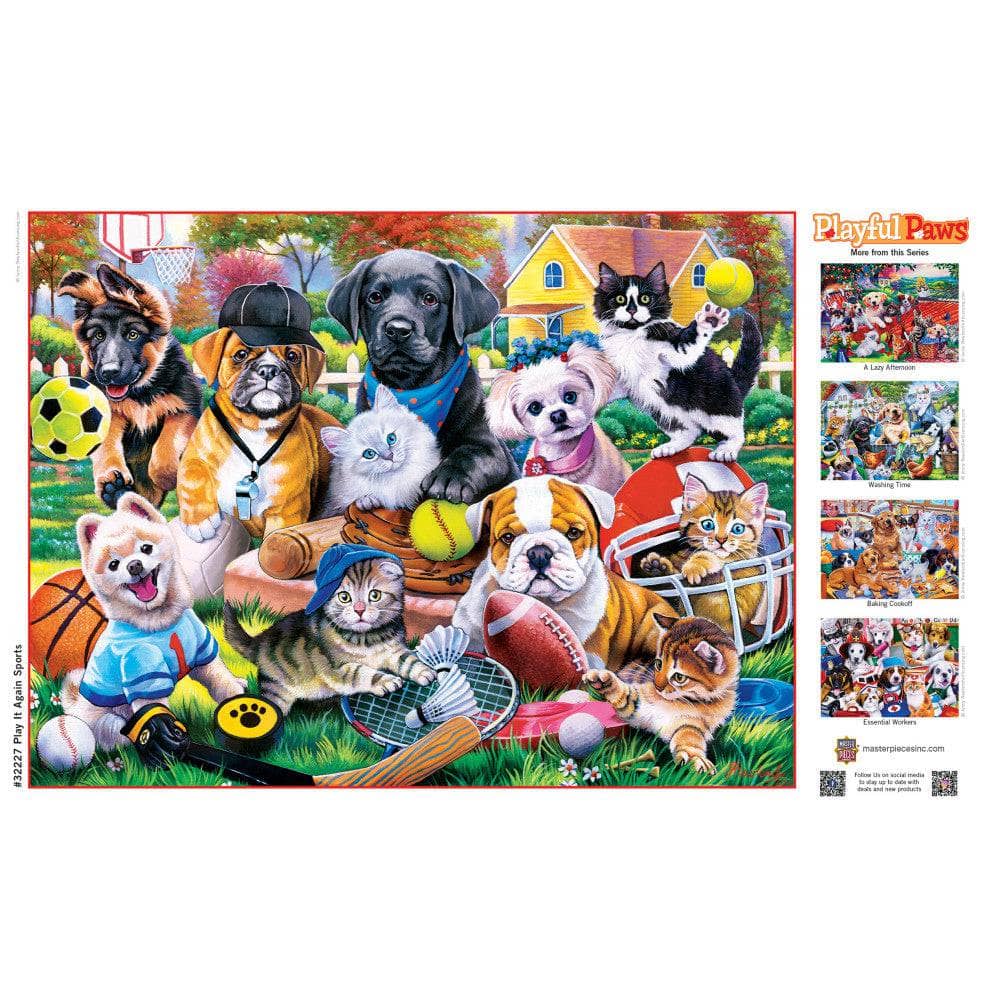 Playful Paws - Play it Again Sports 300 Piece EZ Grip Jigsaw Puzzle (ONLINE ORDER ONLY)