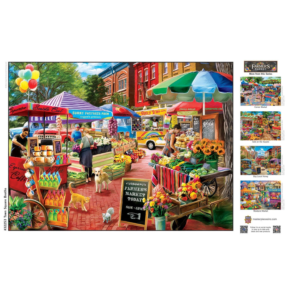 Farmer's Market - Town Square Booths 750 Piece Jigsaw Puzzle (ONLINE ORDER ONLY)