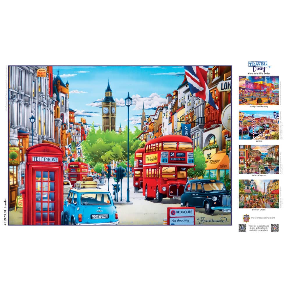 Travel Diary - London 500 Piece Jigsaw Puzzle