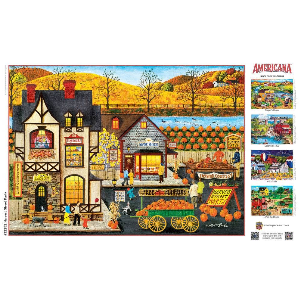 Americana - Harvest Street Party 500 Piece EZ Grip Jigsaw Puzzle (ONLINE ORDER ONLY)