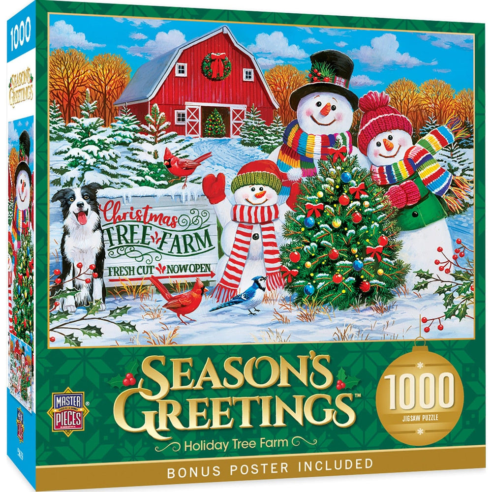 Season's Greetings - Tree Farm 1000 Piece Jigsaw Puzzle (ONLINE ORDER ONLY)