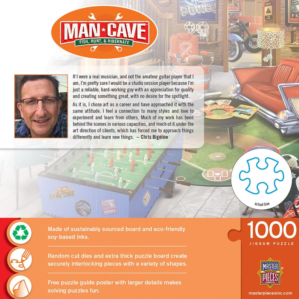Man Cave - Basement Bliss 1000 Piece Jigsaw Puzzle (ONLINE ORDER ONLY)