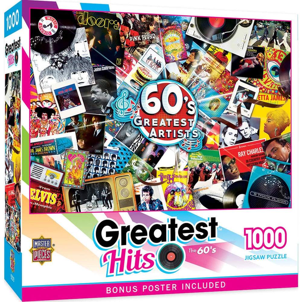 Greatest Hits - 60's Artists 1000 Piece Jigsaw Puzzle (ONLINE ORDER ONLY)