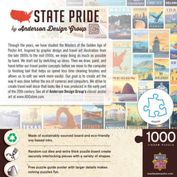 Vintage Posters - State Pride 1000 Piece Jigsaw Puzzle (ONLINE ORDER ONLY)