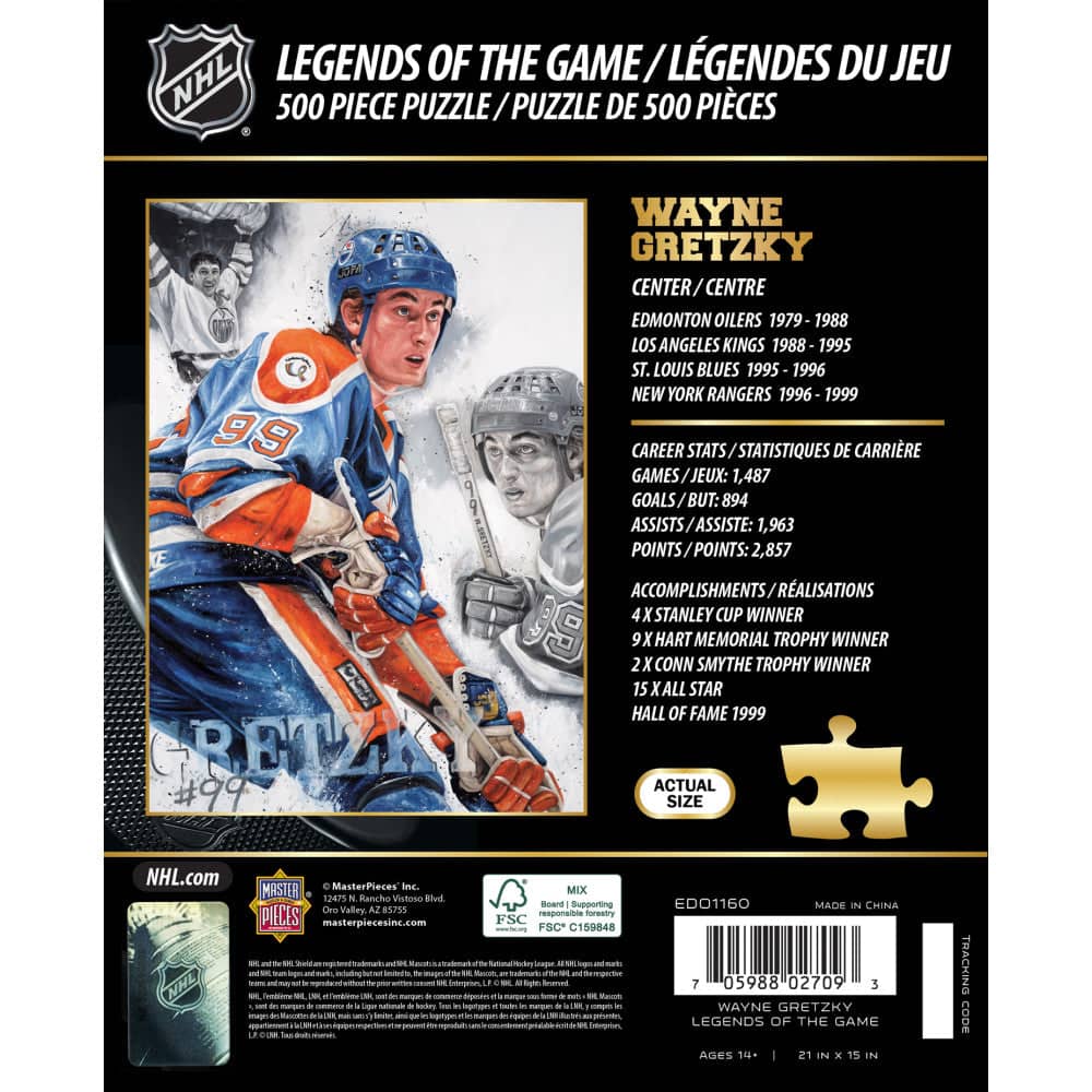 Legends of the Game - Wayne Gretzky 500 Piece Jigsaw Puzzle