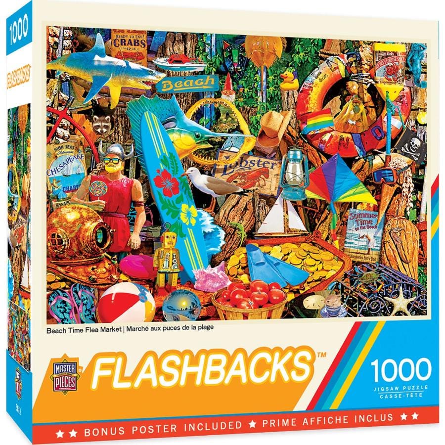 Flashbacks - Beach Time Flea Market 1000 Piece Jigsaw Puzzle (ONLINE ORDER ONLY)