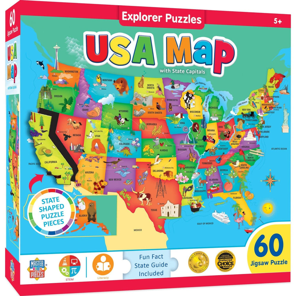 Explorer - USA Map 60 Piece Jigsaw Puzzle (ONLINE ORDER ONLY)