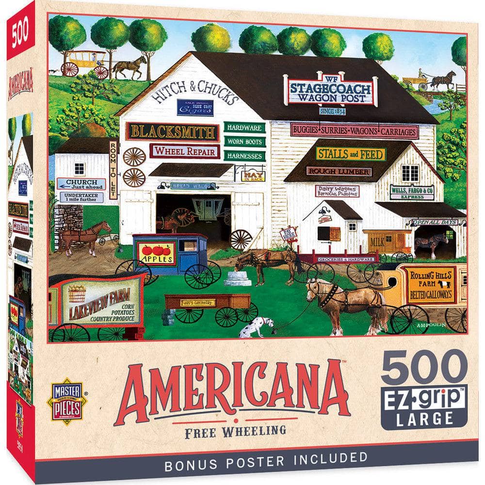 Americana - Free Wheeling 500 Piece EZ Grip Jigsaw Puzzle (ONLINE ORDER ONLY)
