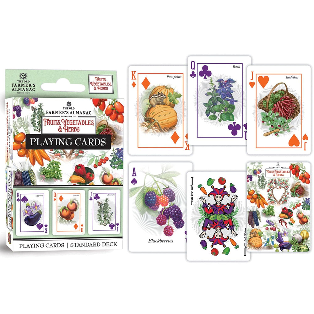 Farmer's Almanac - Fruits, Vegetables, & Herbs Playing Cards - 54 Card Deck (ONLINE ORDER ONLY)