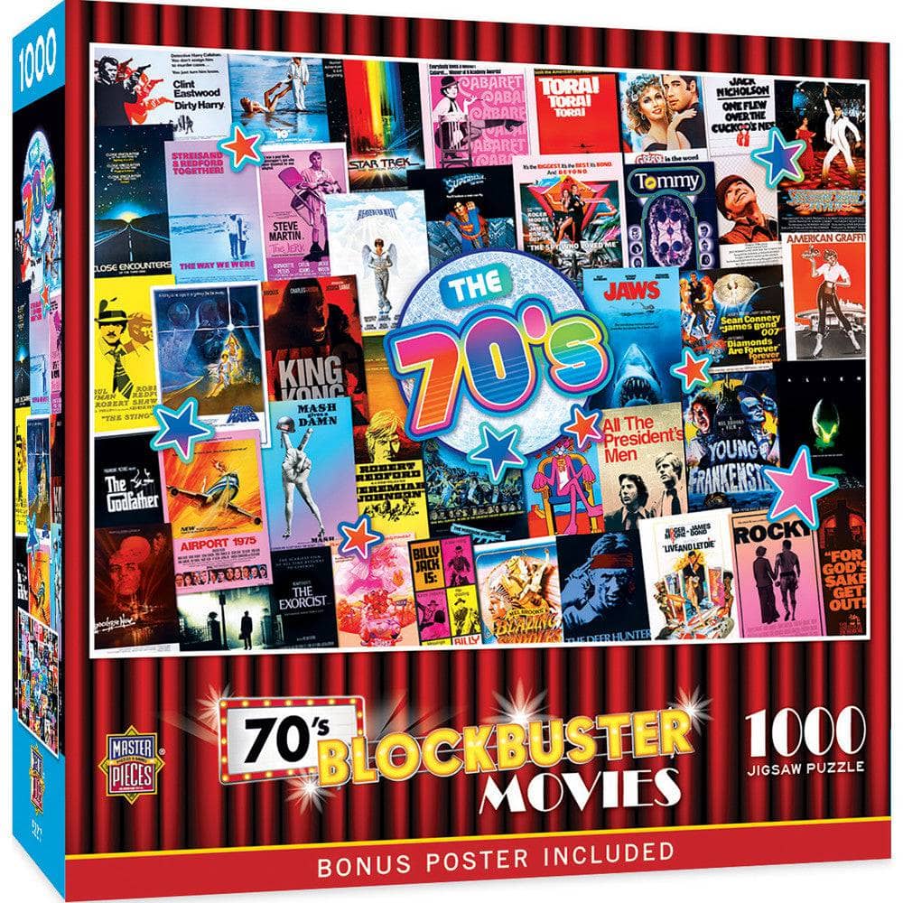 70's Blockbusters 1000 Piece Jigsaw Puzzle (ONLINE ORDER ONLY)
