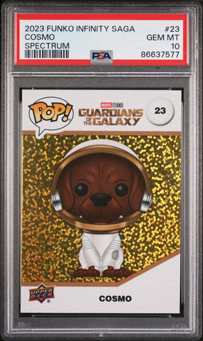 2023 UPPER DECK FUNKO POP MARVEL  COSMO SPECTRUM #23  PSA 10 (Online Order Only)