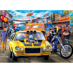 Cruisin' Route 66 - Main Street Muscle 1000 Piece Jigsaw Puzzle (ONLINE ORDER ONLY)