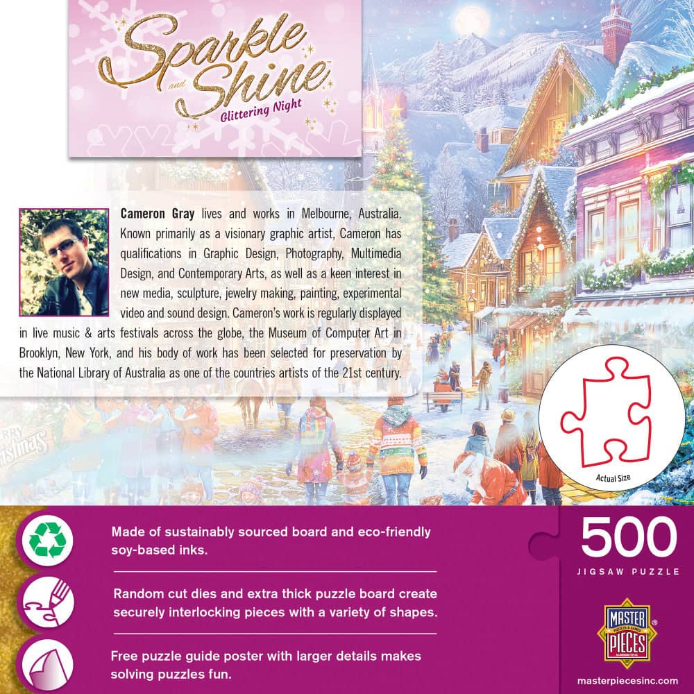 Sparkle & Shine - Glittering Night 500 Piece Glitter Jigsaw Puzzle
