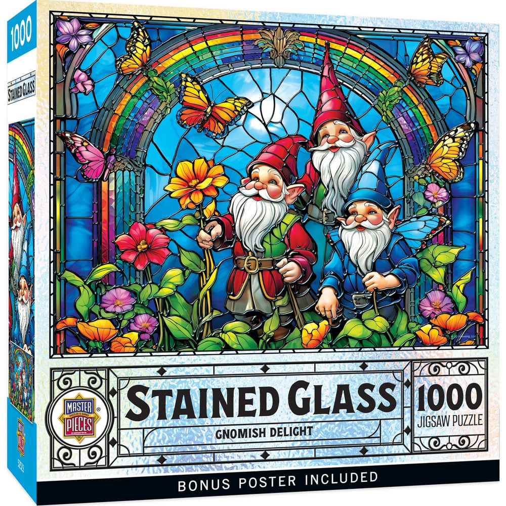 Stained Glass - Gnomish Delight 1000 Piece Jigsaw Puzzle (ONLINE ORDER ONLY)