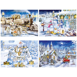 Glitter & Gold - 500 Piece Jigsaw Puzzles 4-Pack