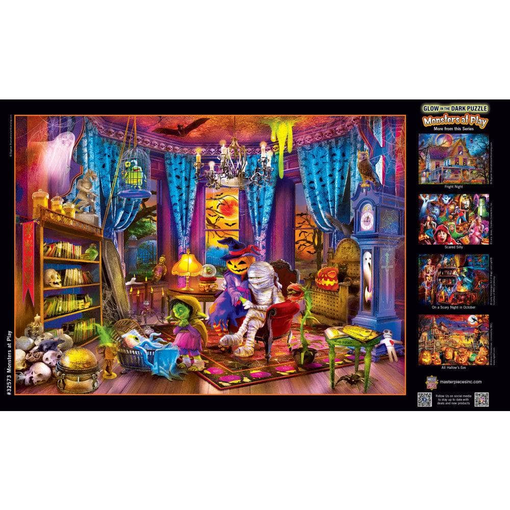 Glow in the Dark - Monsters at Play 500 Piece Jigsaw Puzzle (ONLINE ORDER ONLY)