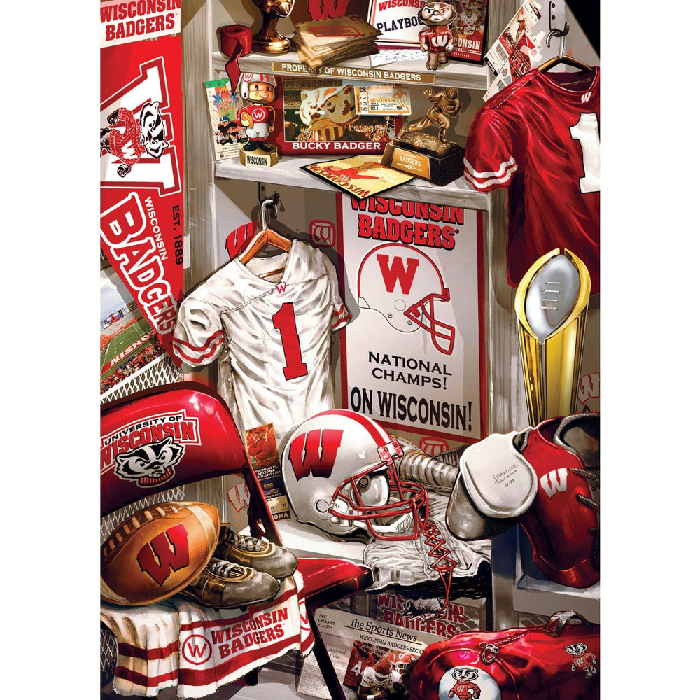 Wisconsin Badgers - Locker Room 500 Piece Jigsaw Puzzle (ONLINE ORDER ONLY)
