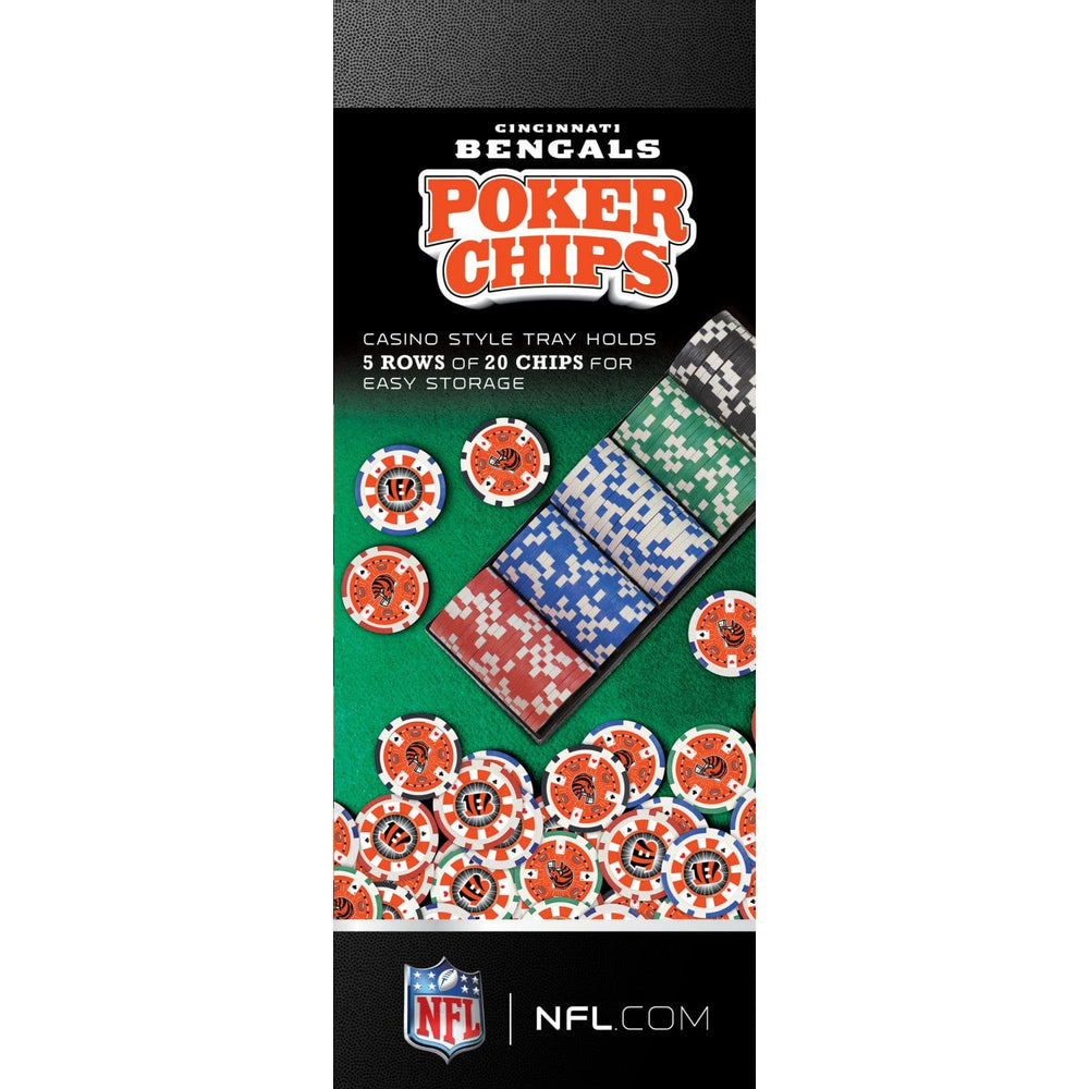 Cincinnati Bengals 100 Piece Poker Chips (ONLINE ORDER ONLY)