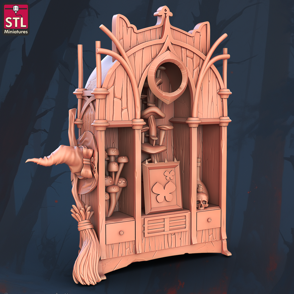 3D Printed STL Miniatures Witches Council Set 28 - 32mm War Gaming D&D (Online Only)