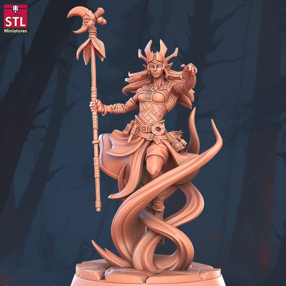 3D Printed STL Miniatures Witches Council Set 28 - 32mm War Gaming D&D (Online Only)