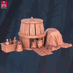 3D Printed STL Miniatures Beggars Guild Set 28 - 32mm War Gaming D&D (Online Only)